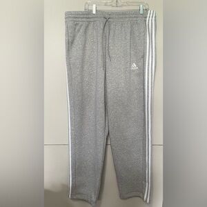 ❄️ NWT Adidas Men’s Gray Drawstring 2XL Joggers with Iconic Stripes Size